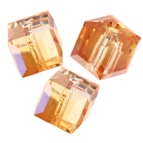 Cubo Swarovski 5601 6 mm - Arancione scuro x1