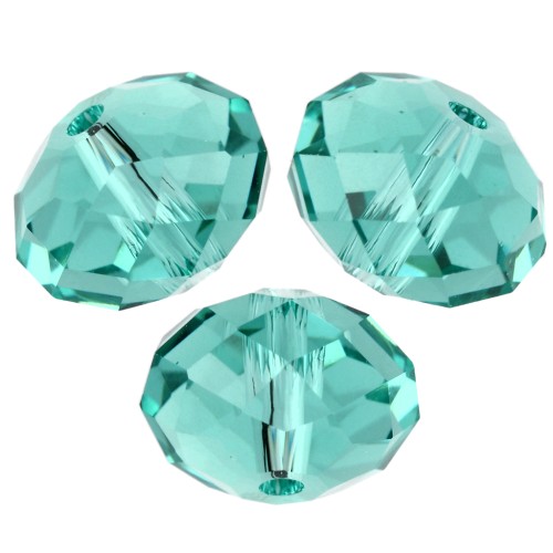 Perla rotonda appiattita Swarovski 5040 8 mm - Reinvented Caribbean Green
