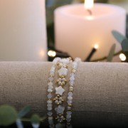 Swarovski 3 mm White Opal strass adesivi x36