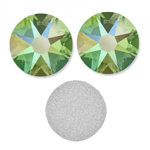 Strass da incollare in cristallo Swarovski 2088 3 mm Peridot Shimmer x36