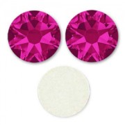 Swarovski 4 mm Fuchsia strass adesivi x36