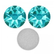 Swarovski 6 mm Blue Zircon strass adesivi x10