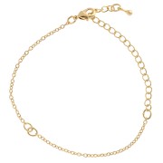 Bracciale a maglia fine Forçat per inserto da 19,5 cm - Dorato con oro fino x1|raw }}