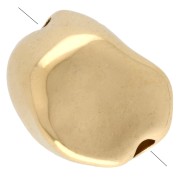 Perla barocca irregolare 13x10,5 mm - Dorata con oro fino x1