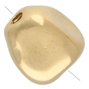 Perla barocca irregolare 11,5x10,5 mm - Dorata in oro fino x1