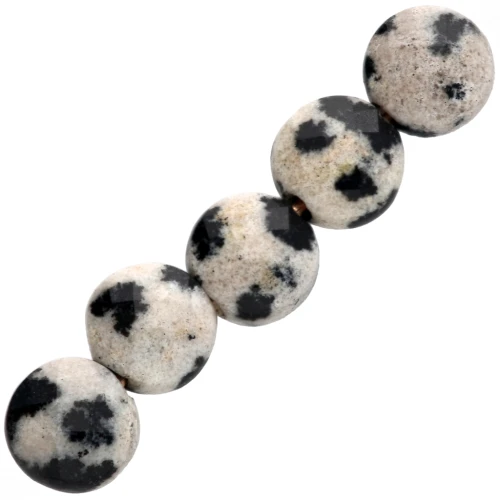 Perline sfaccettate piatte - palette 4,5 mm - Diaspro della Dalmazia x10