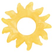 Ciondolo a forma di sole in acetato da 22 mm - Giallo perlato x1