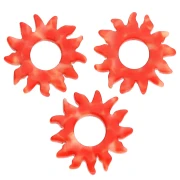 Ciondolo a forma di sole in acetato da 22 mm - Marmo arancione x1