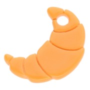 Ciondolo a mezzaluna in acetato 17x12,5 mm - Marrone chiaro x1