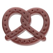 Ciondolo pretzel in acetato 12x15 mm - Marrone scuro x1|raw }}