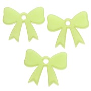 Ciondolo a forma di nodo 16,5x20 mm in acrilico opaco - Verde mela x1