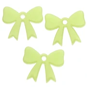 Ciondolo a forma di nodo 16,5x20 mm in acrilico opaco - Verde mela x1