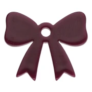 Pendente a nodo 16,5x20 mm in acrilico opaco - Lie de vin x1