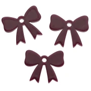 Pendente a nodo 16,5x20 mm in acrilico opaco - Lie de vin x1