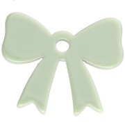 Ciondolo a forma di fiocco in acrilico opaco 16,5x20 mm - Verde salvia x1