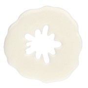 Ciondolo a forma di papavero da 19 mm in acrilico opaco - Avorio x1