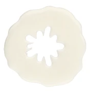 Ciondolo a forma di papavero da 19 mm in acrilico opaco - Avorio x1