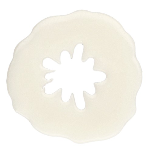 Ciondolo a forma di papavero da 19 mm in acrilico opaco - Avorio x1