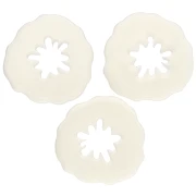 Ciondolo a forma di papavero da 19 mm in acrilico opaco - Avorio x1