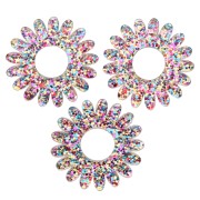 Ciondolo a forma di fiore di margherita da 20 mm in acrilico - Glitter multicolore x1