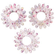 Ciondolo a forma di fiore di margherita da 20 mm in acrilico - Glitter Rose AB x1