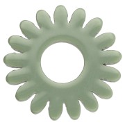 Ciondolo a forma di fiore di margherita in acrilico da 20 mm - Verde salvia opaco x1