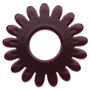 Ciondolo a forma di fiore di margherita da 20 mm in acrilico - Lie de vin x1