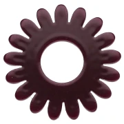 Ciondolo a forma di fiore di margherita da 20 mm in acrilico - Lie de vin x1