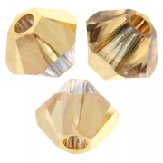Trottole in cristallo Swarovski 5328 3 mm - Crystal Aurum x1440