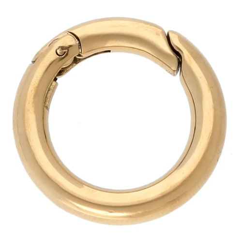 Chiusura a moschettone rotonda da 20 mm - Acciaio inossidabile 304 Gold x1