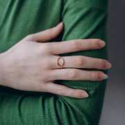 Anello ovale regolabile traforato 13x10mm - S. 51 a 57 - Acciaio inox 304 x1