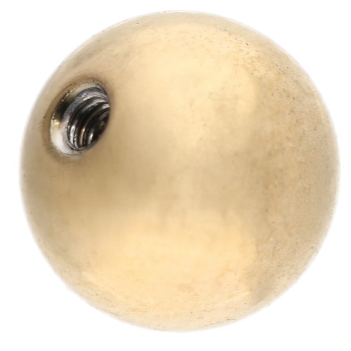Sfera a vite da 6 mm per collana e bracciale rigido da 1 mm - Acciaio inossidabile placcato oro 304 x1