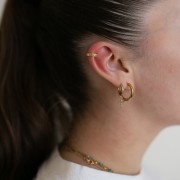 Bracciale per orecchio - Bague d'oreille a rilievo 12 mm Acier inoxydable 304 Doré x1