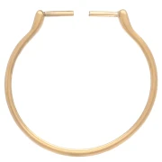 Anello sottile regolabile e intercambiabile da T.58 a T.60 in acciaio inox 304, placcato oro x1