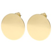 Orecchini tondi da 18 mm con occhio aperto - Oro x2