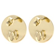 Orecchini tondi da 18 mm con occhio aperto - Oro x2