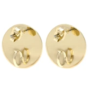 Orecchini tondi da 18 mm con occhio aperto - Oro x2