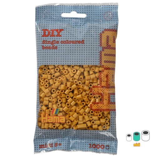 Perline da stiro Hama Midi 5 mm giallo Curry (n°122) x 1000