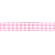 Nastro in poliestere da 10 mm - Rosa - Bianco x1m