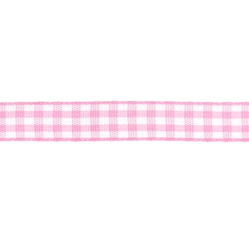 Nastro in poliestere da 10 mm - Rosa - Bianco x1m