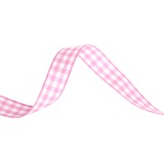 Nastro in poliestere da 10 mm - Rosa - Bianco x1m