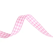 Nastro in poliestere da 10 mm - Rosa - Bianco x1m