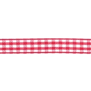 Nastro in poliestere da 10 mm - Rosso - Bianco x1m