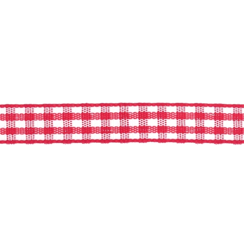 Nastro in poliestere da 10 mm - Rosso - Bianco x1m