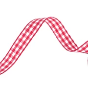 Nastro in poliestere da 10 mm - Rosso - Bianco x1m