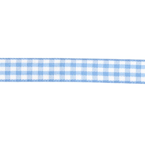 Nastro in poliestere da 10 mm - Azzurro - Bianco x1m
