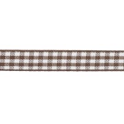 Nastro in poliestere da 10 mm - Marrone - Bianco x1m