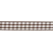 Nastro in poliestere da 10 mm - Marrone - Bianco x1m