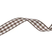 Nastro in poliestere da 10 mm - Marrone - Bianco x1m