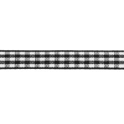 Nastro in poliestere da 10 mm - Nero - Bianco x1m